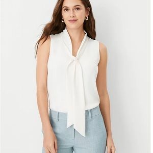 Ann Taylor Bow Neck Shell